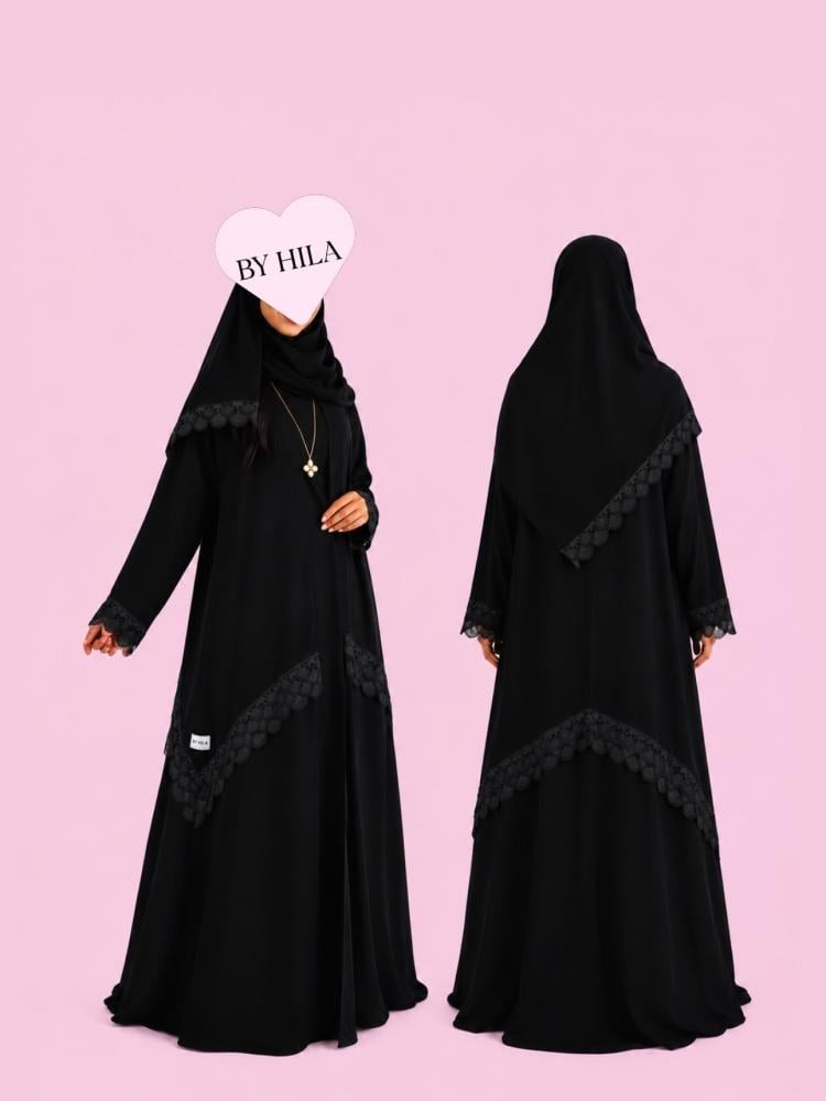 كريب أسود بكلفة تصنيع خاص ByHila لون أسود
