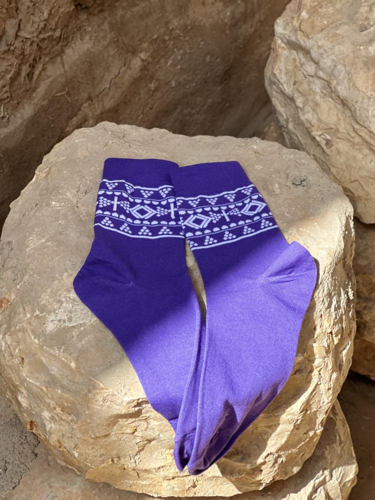 شراب ‏Socks | نقش خزامى