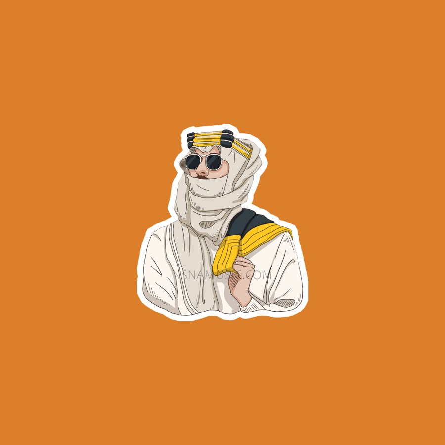 ستيكر سعودي بلبس تراثي