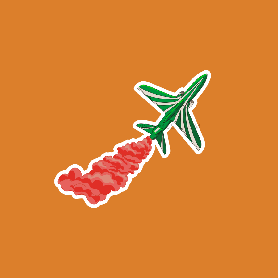 ستيكر طائرة الصقور السعودية