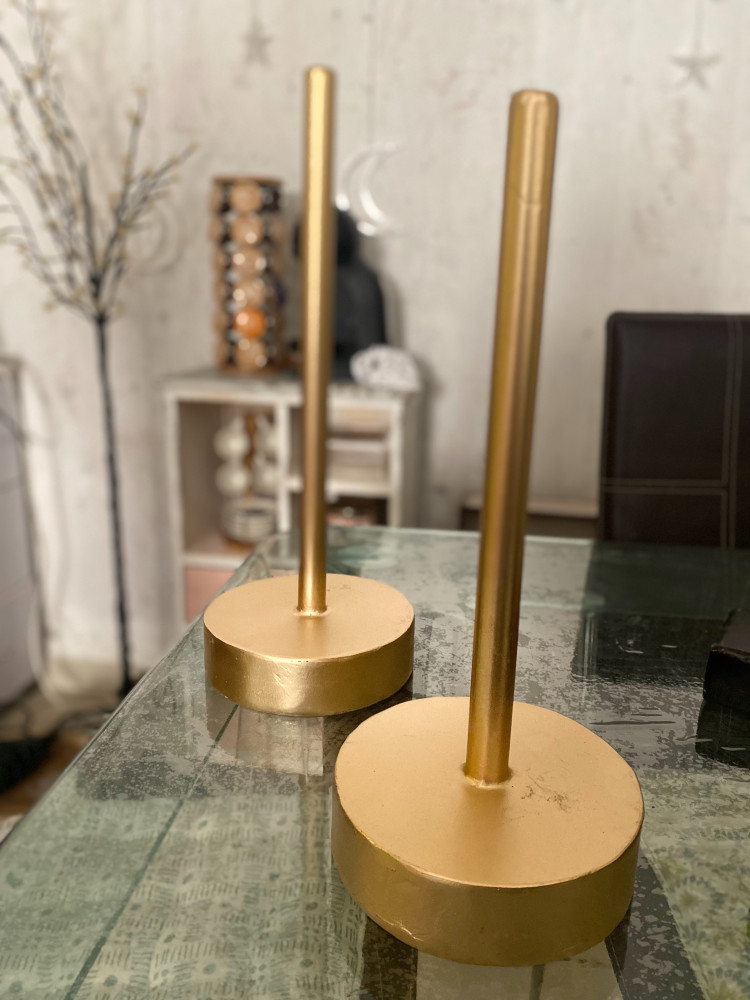 Gold-colored stand