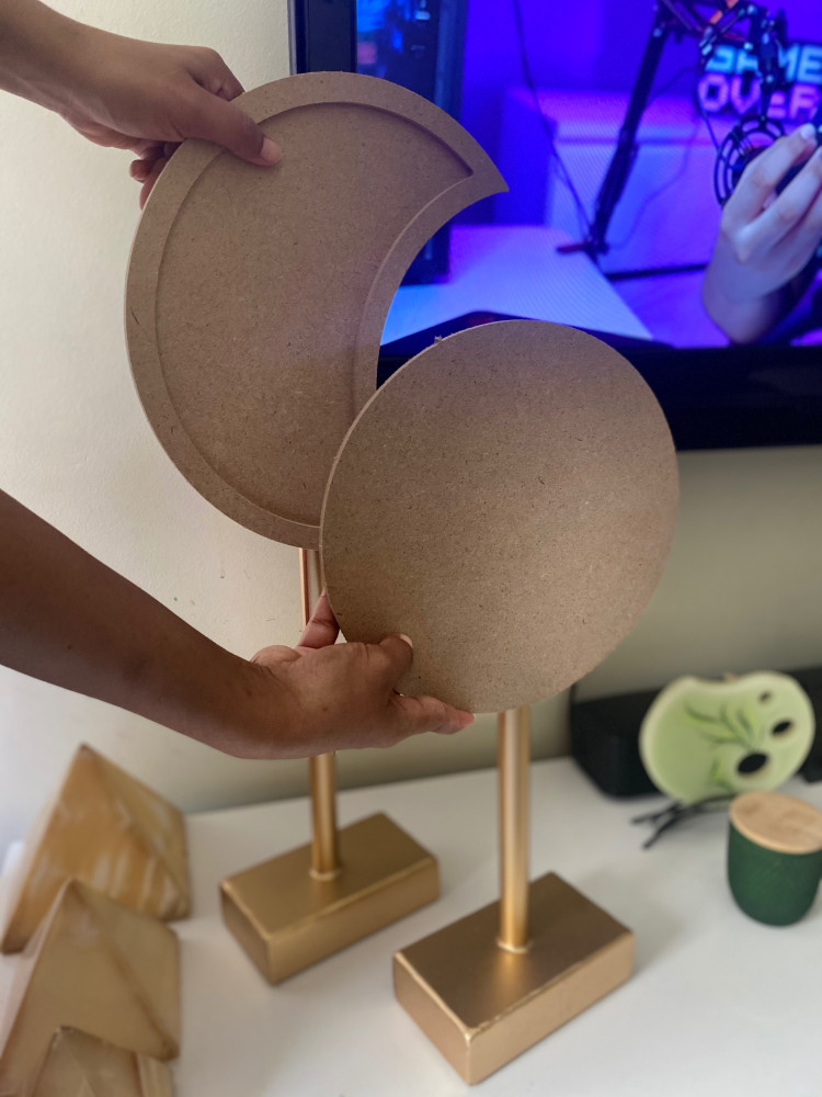 Gold-colored stand