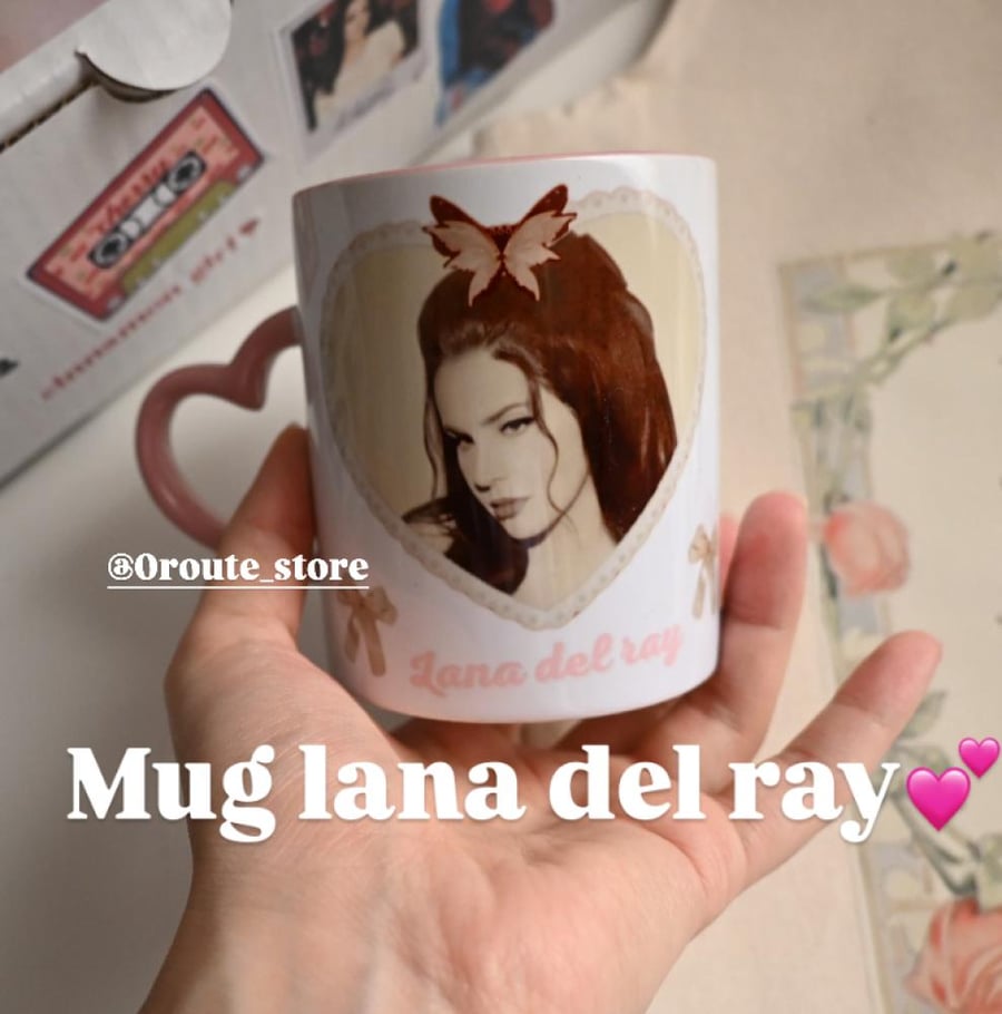 Mug lana del rey | مسكة قلب وردي