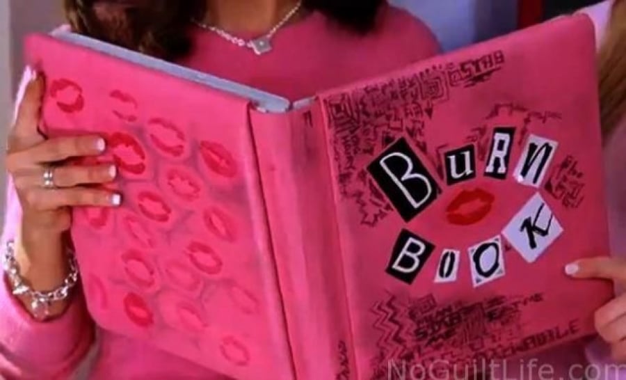 دفتر burn book قماشي كبير