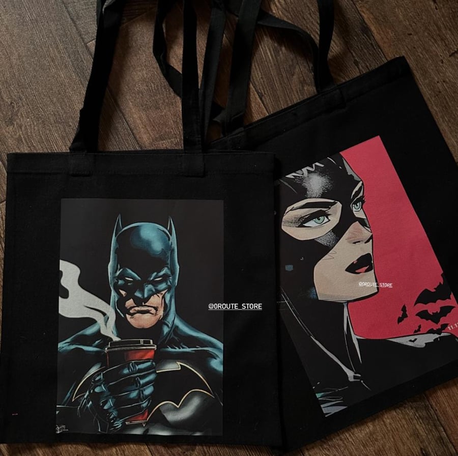 Batman couple tote bag