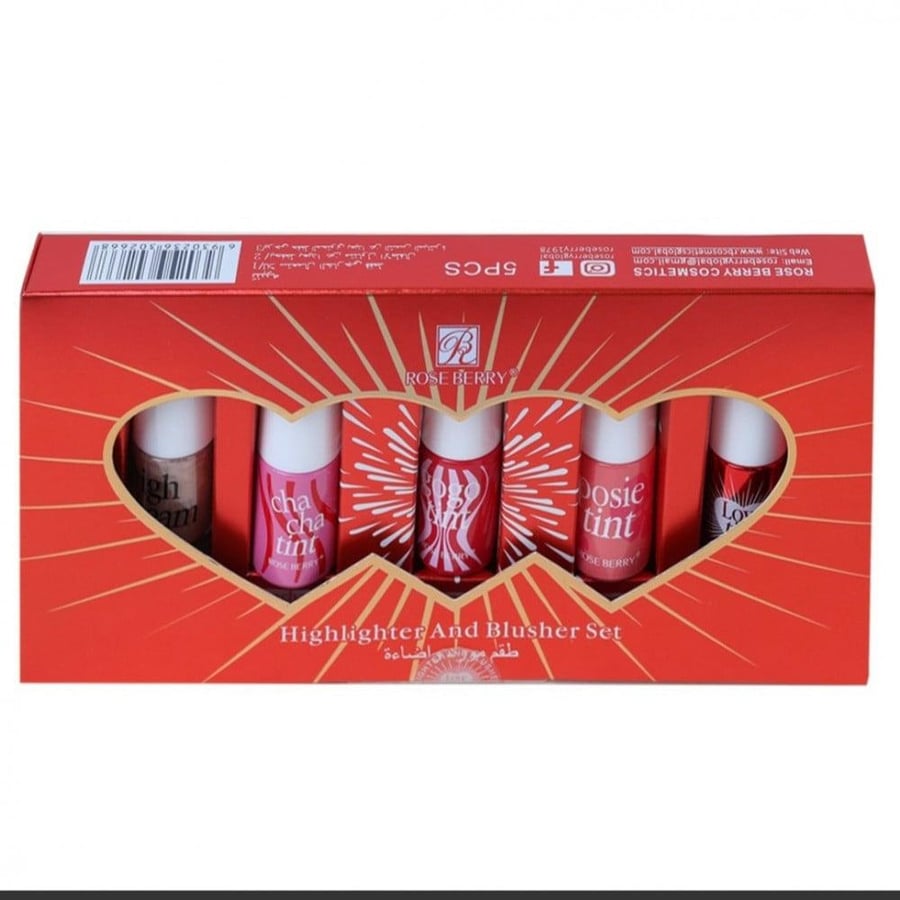 طقم مورد شفايف وخدود واضاءة من روز بيري rose berry