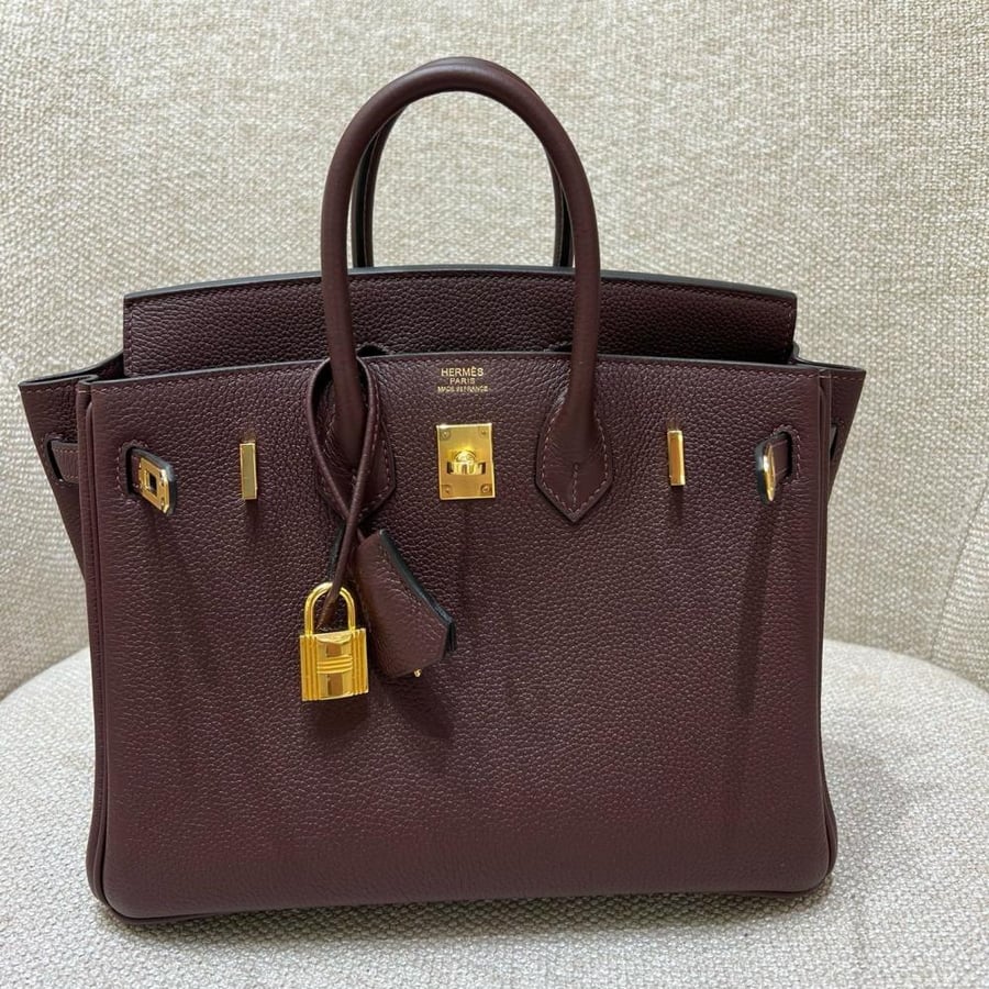 Birkin 25, togo rouge sellier