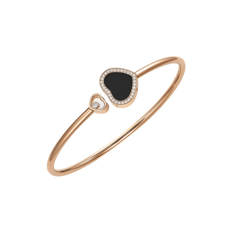 chopard happy hearts bangle بخيارات لون الحجر