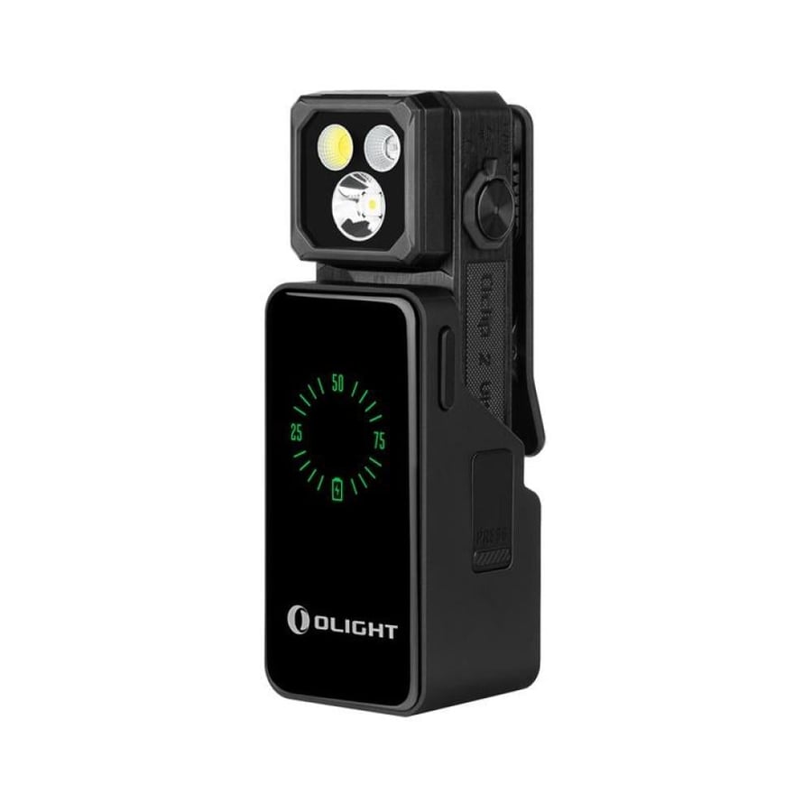 Olight Oclip 2 Ultra Premium – كشاف كليب أسود الترا مع قاعدة شحن