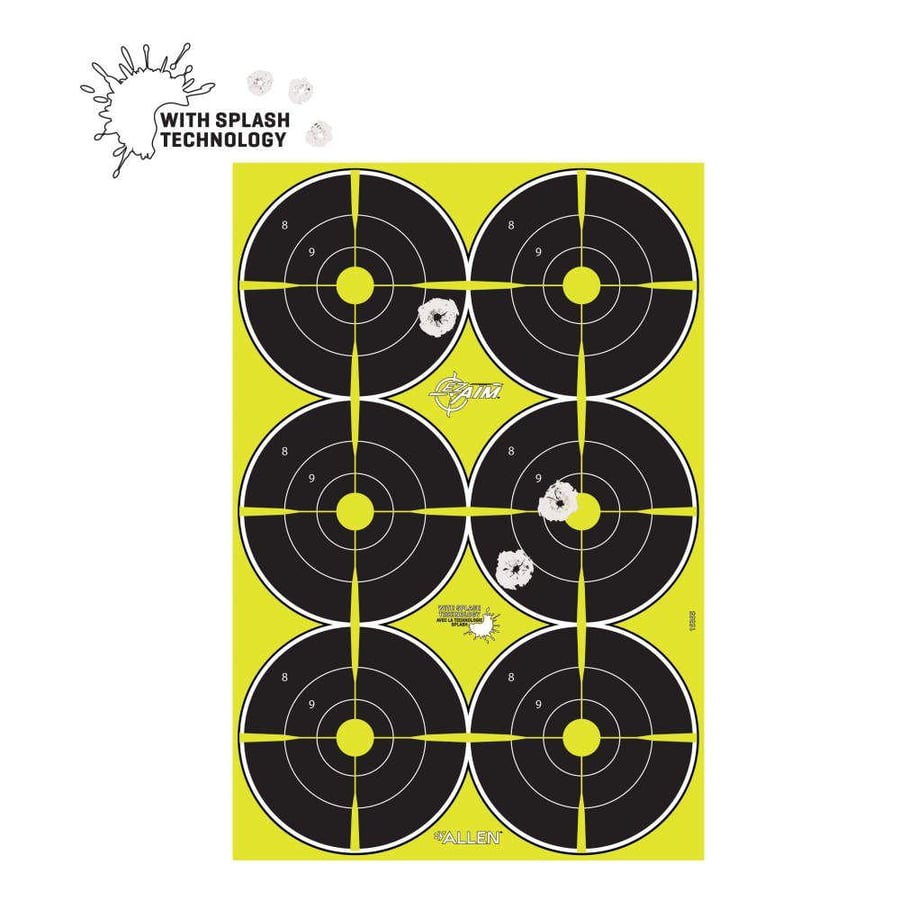 Targets Bullseye 12 x 18, 8pcs [ Allen 15355 ] - هدف رماية غير لاصق