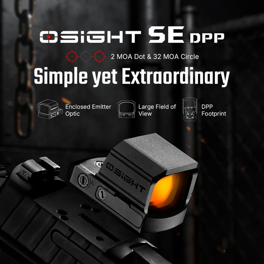 (Osight SE  Red Dot DPP Footprint Enclosed  (Sight with/2+32 MOA-ريد دوت اوسايت