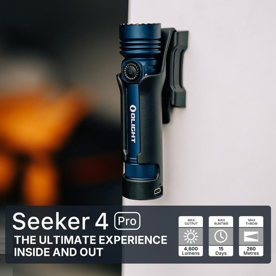 Olight Seeker 4 Pro CW Midnight Blue – كشاف اولايت  4600 لومن