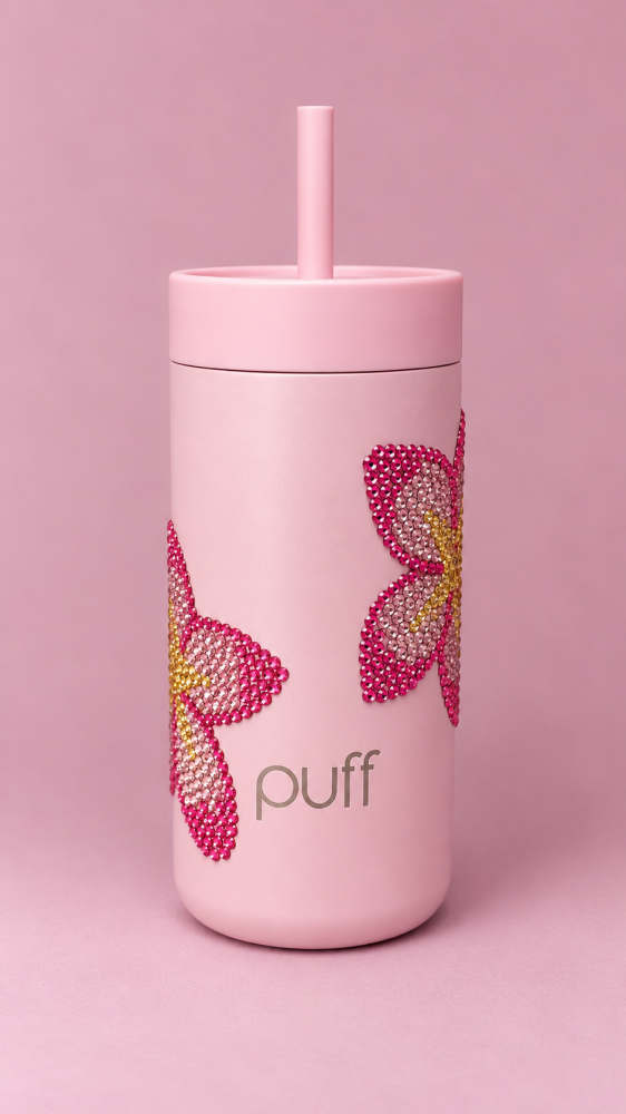 Sippii Puff with lilies & lipsticks