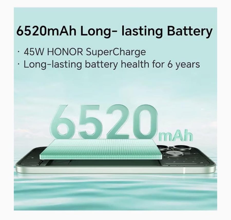 هونر 600 لايت ثنائي الشريحة 5G أسود مخملي 8GB RAM 256GB - نسخة الشرق الأوسط