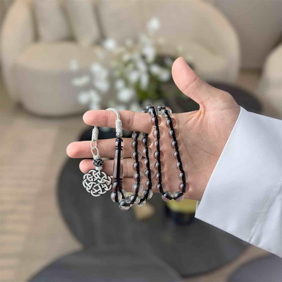 مسباح بكلايت ( اسود شفاف )