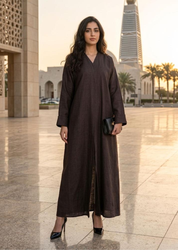 عباية نسائية لف بياقة V