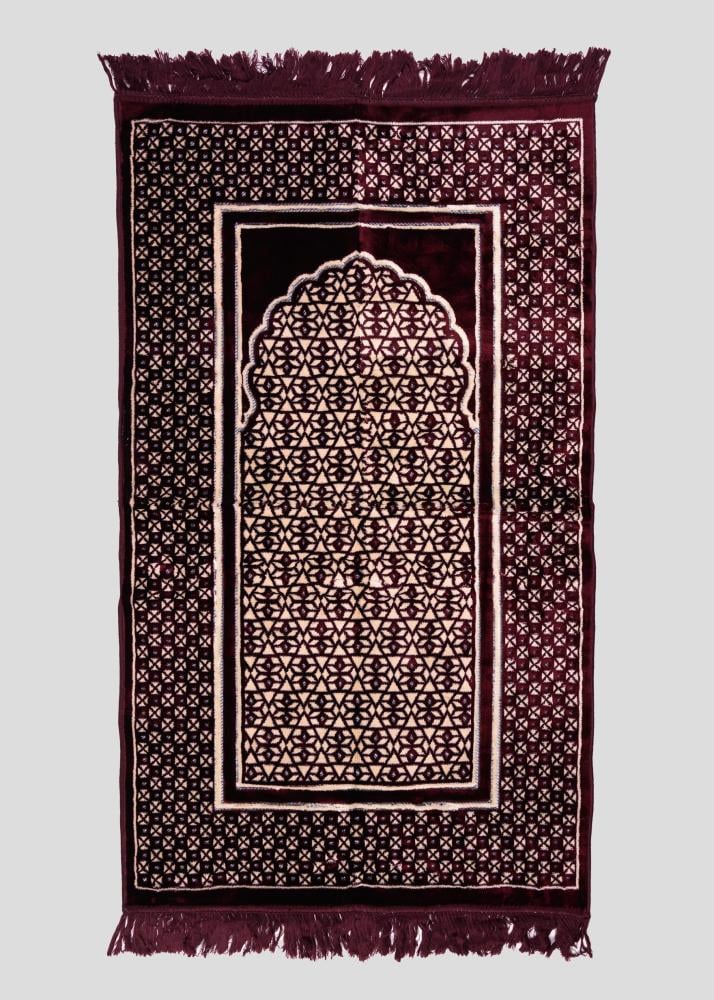 سجادة صلاة مخمل بنقشة المحراب