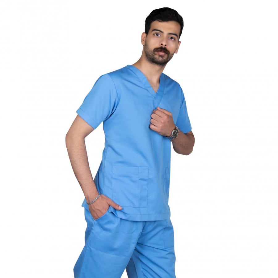 سكراب طبي للجنسين , سماوي غامق