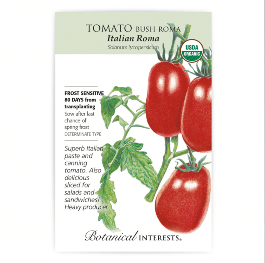بذور طماطم روما الإيطالي "قزمية" - Italian Roma Bush Tomato Seeds