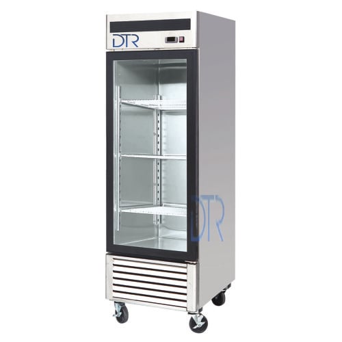 Freezer, glass door, stainless steel, freezing
