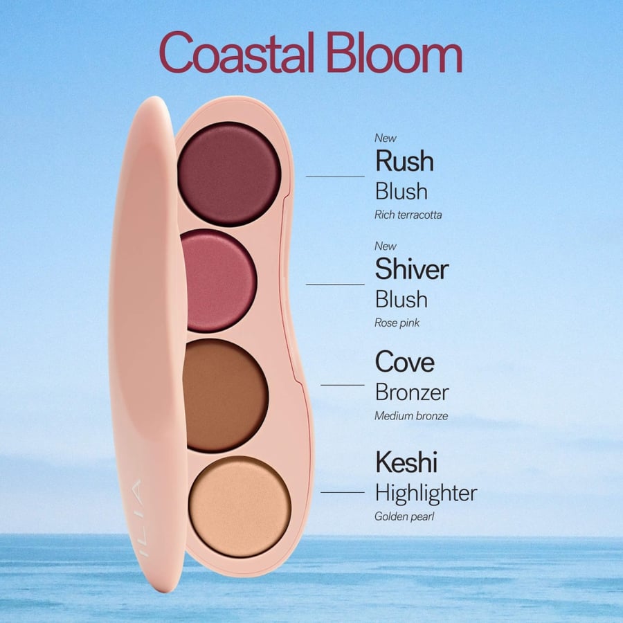 ILIA The Ethereal Baked Face Palette - Bronzer, Highlighter & Blush With 8-Hour Wear