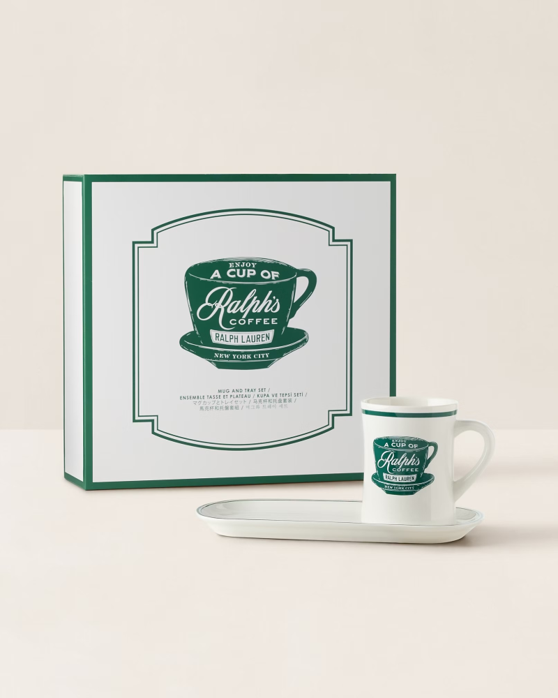 Ralph’s Coffee Mug & Tray Set