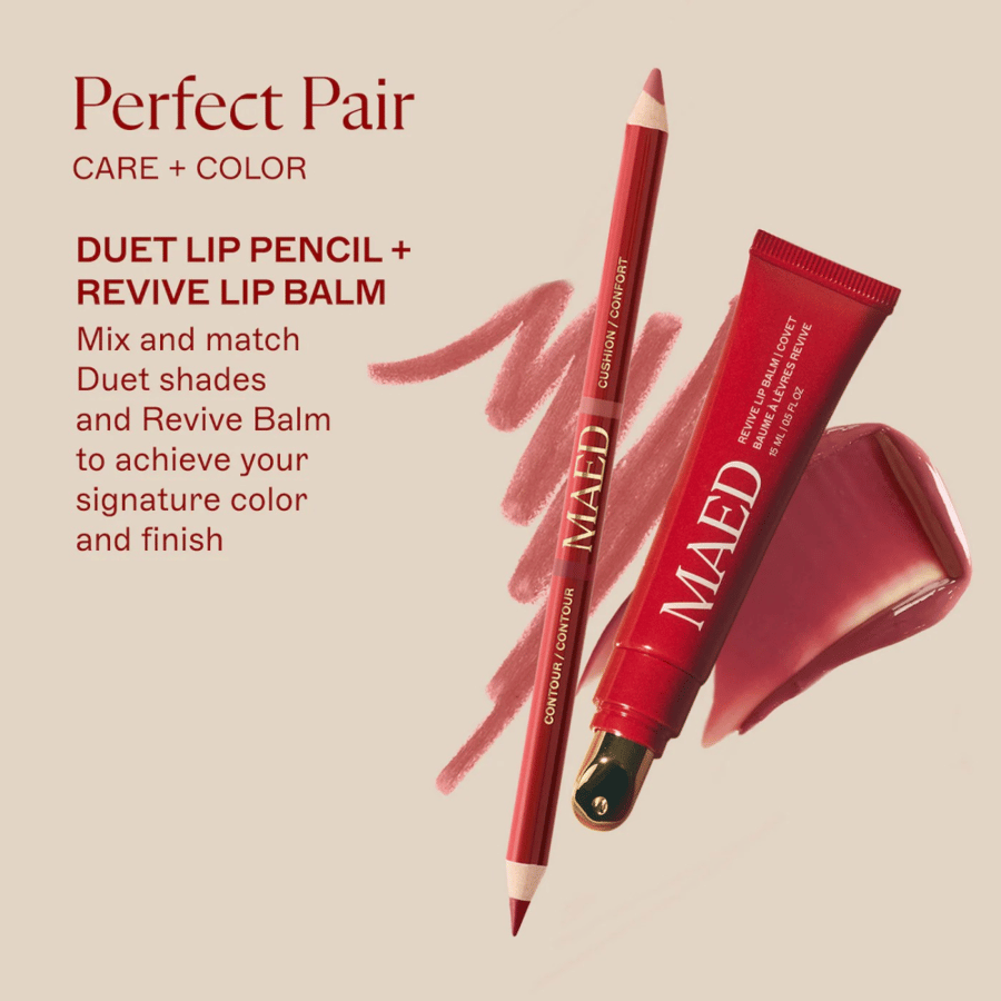 MAED Duet Two-Sided Satin + Matte Long Wear Lip Liner Pencil