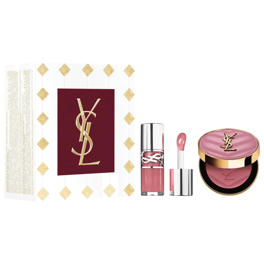 Yves Saint Laurent YSL Iconic Pink Lip Gloss & Blush Gift Set