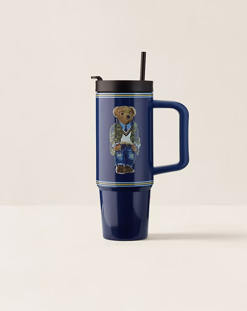 Ralph's Coffee Heritage Polo Bear Water Bottle & Straw