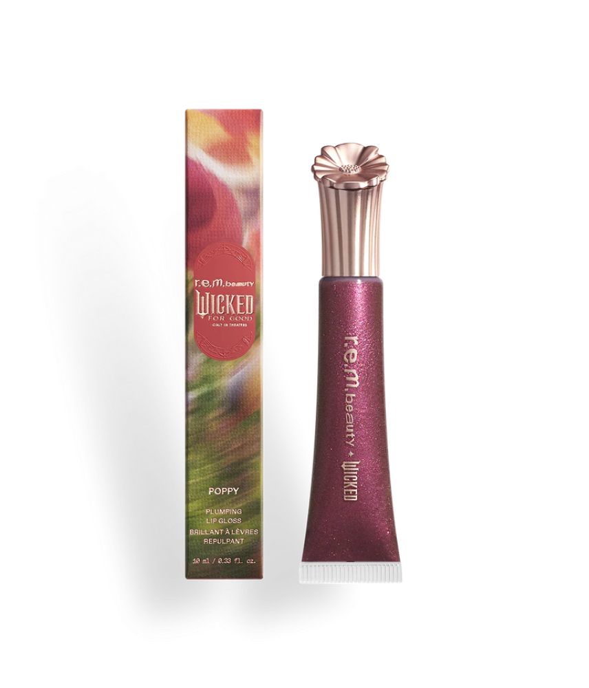 r.e.m. beauty x Wicked: For Good Poppy Plumping Lip Gloss
