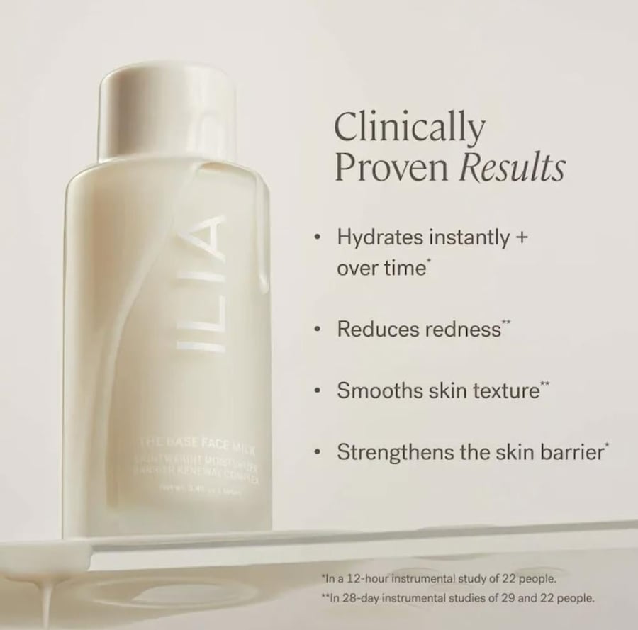ILIA The Base Face Milk Essence & Lightweight Moisturizer with Hyaluronic Acid