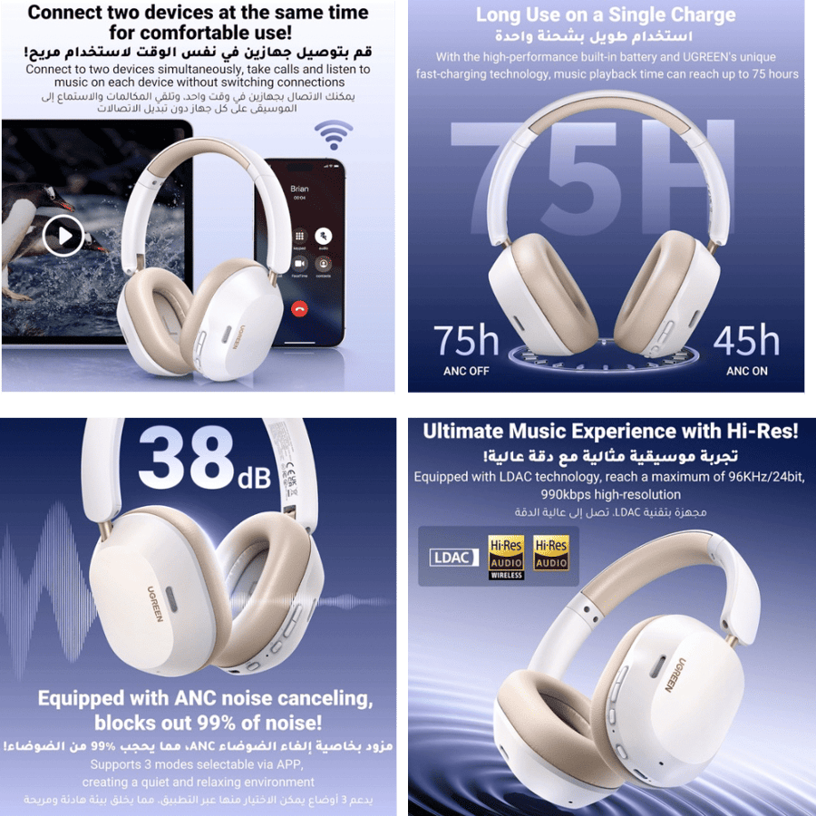 سماعة رأس يوجرين لاسلكية HiTune Max5c