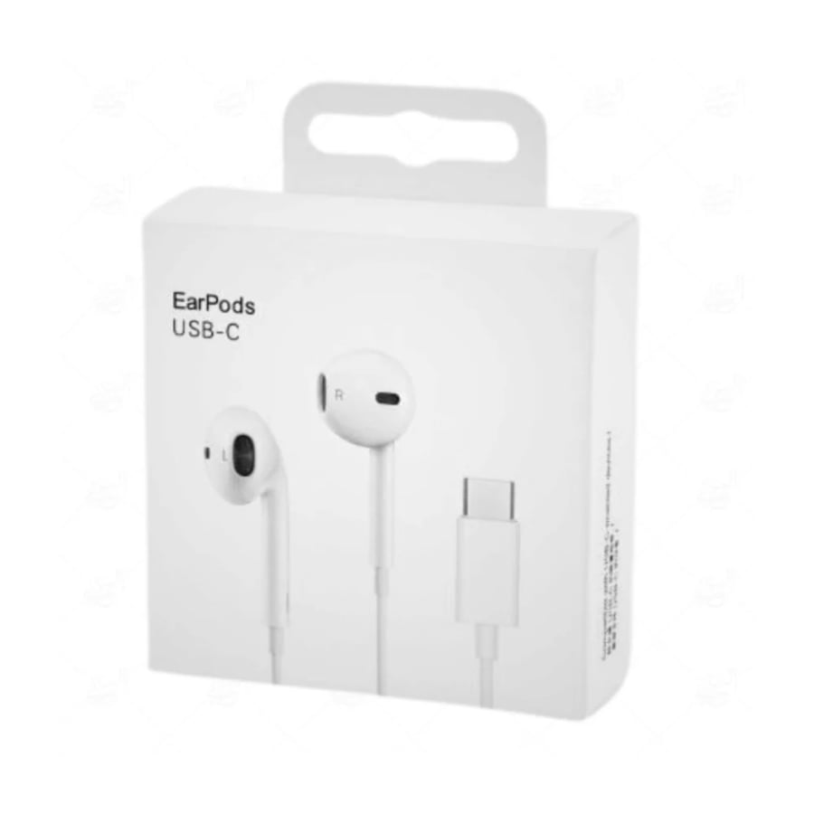 سماعة أذن سلكية منفذ تايب سي USB-C - أبيض