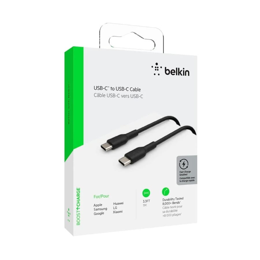 Belkin Type C cable 60 watt length 1 meter - black