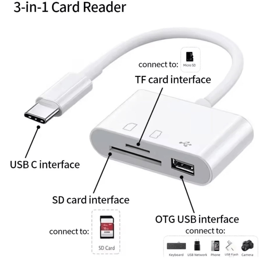 قاري ذاكرة TYP-C SD/TF