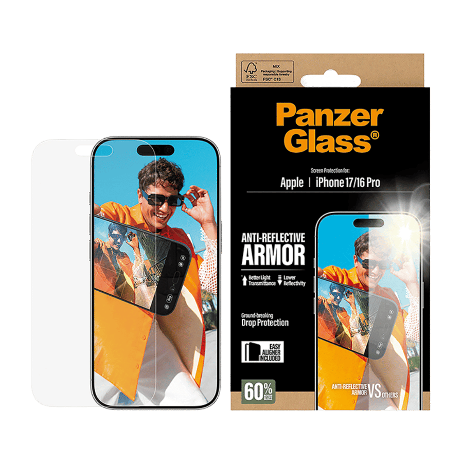 Screen protector Panzer Glass anti-reflection resistant for iPhone 17 regular - transparent