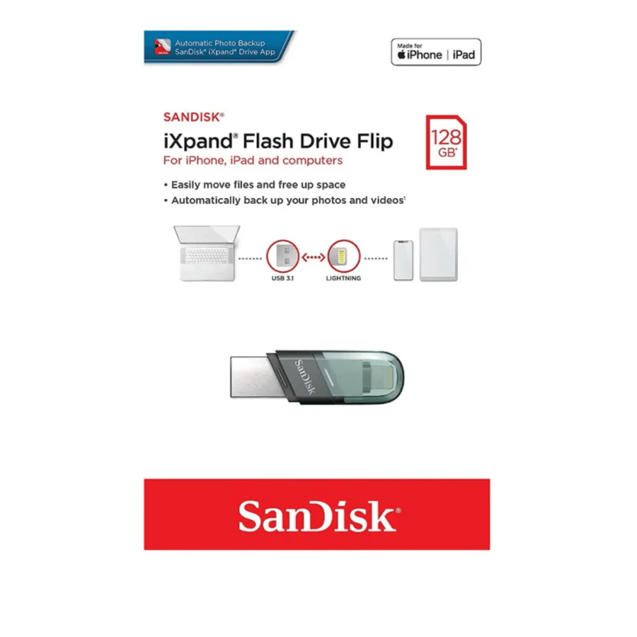 SandDisk iPhone storage flash 128 GB