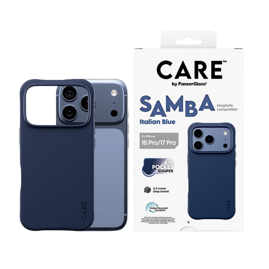 كفر حماية بانزر جلاس CARE ايفون 18برو -17برو - ازرق