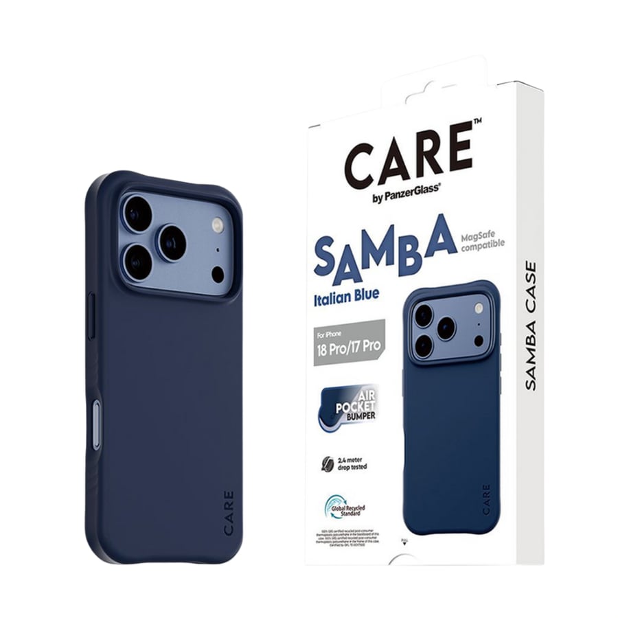 كفر حماية بانزر جلاس CARE ايفون 18برو -17برو - ازرق