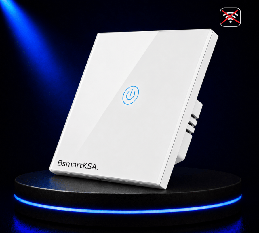 Touch Light Switch (1-Gang, White, No Wi-Fi)
