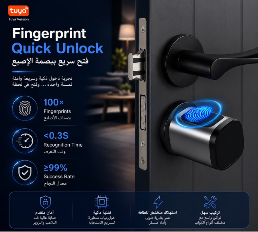Smart Fingerprint Door Lock Cylinder