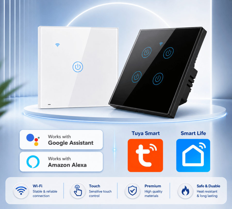 Smart ZigBee Light Switch (1-Gang, White)