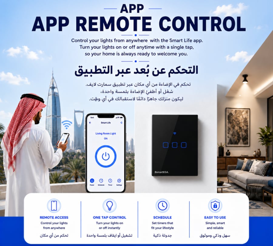 Smart ZigBee Light Switch (4-Gang, Black)