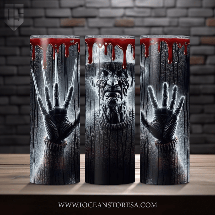 ‏Tumbler / ترافل مق سعة 20 أونصة -  تمبلر - شخصيات مرعبة - horror movie characters - Freddy Krueger