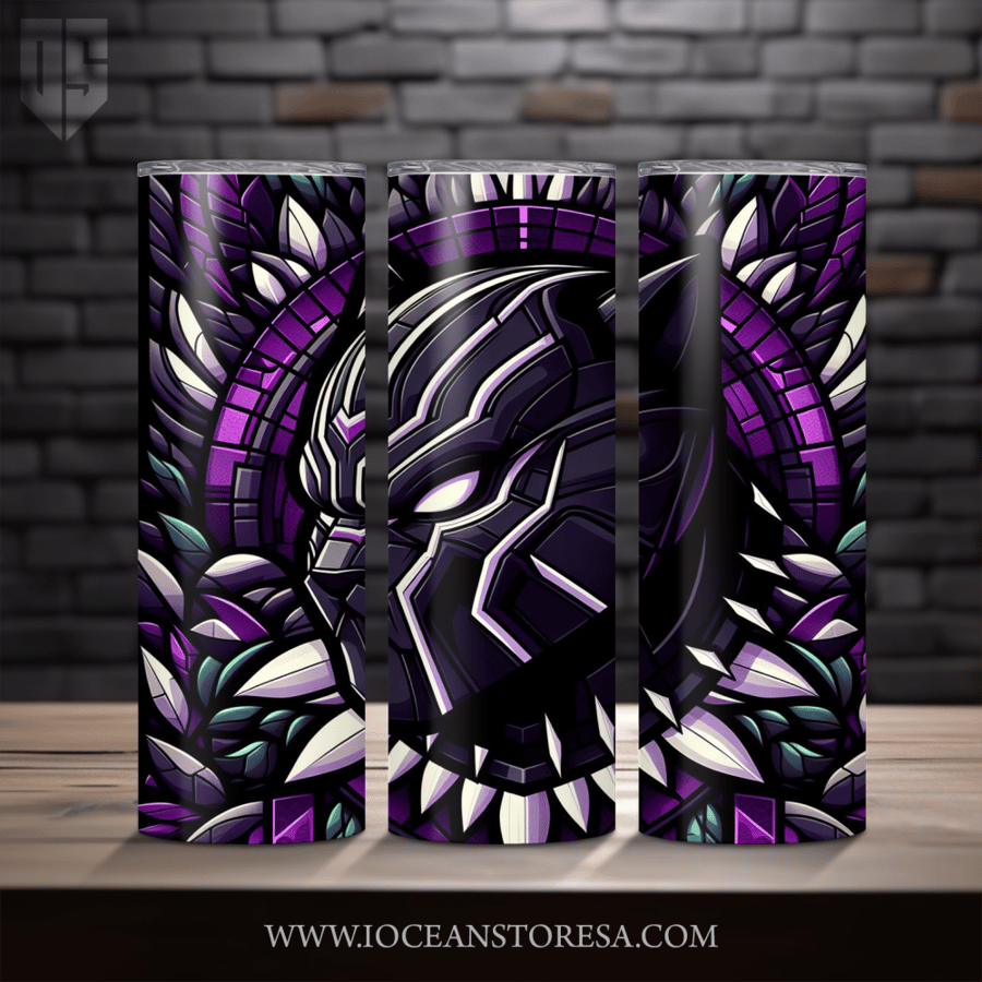 ‏Tumbler / ترافل مق سعة 20 أونصة -  تمبلر - بلاك بانثر - Black panther