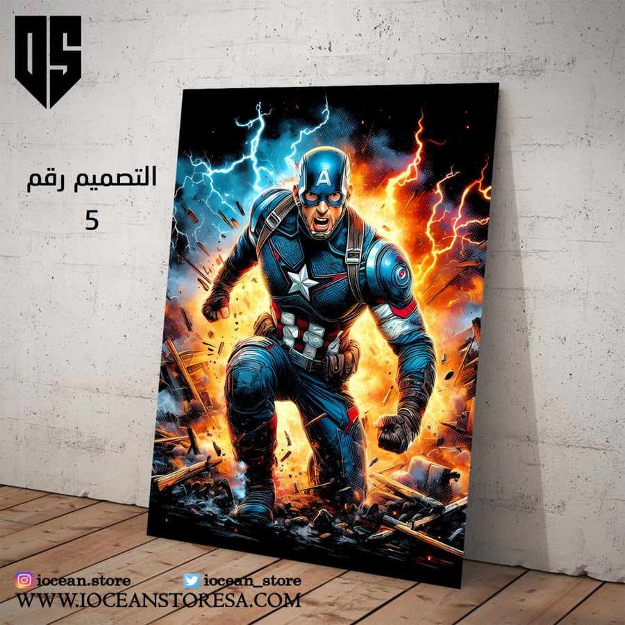 Metal poster - superhero characters