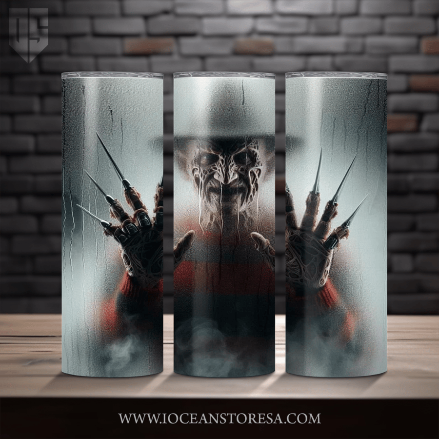 ‏Tumbler / ترافل مق سعة 20 أونصة -  تمبلر - شخصيات مرعبة - horror movie characters - Freddy Krueger