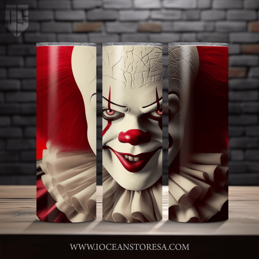 ‏Tumbler / ترافل مق سعة 20 أونصة -  تمبلر - شخصيات مرعبة - horror movie characters - IT - Pennywise