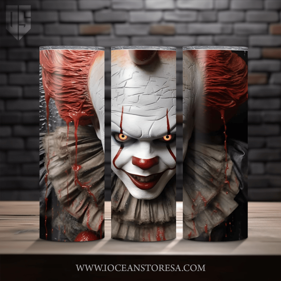 ‏Tumbler / ترافل مق سعة 20 أونصة -  تمبلر - شخصيات مرعبة - horror movie characters - IT - Pennywise