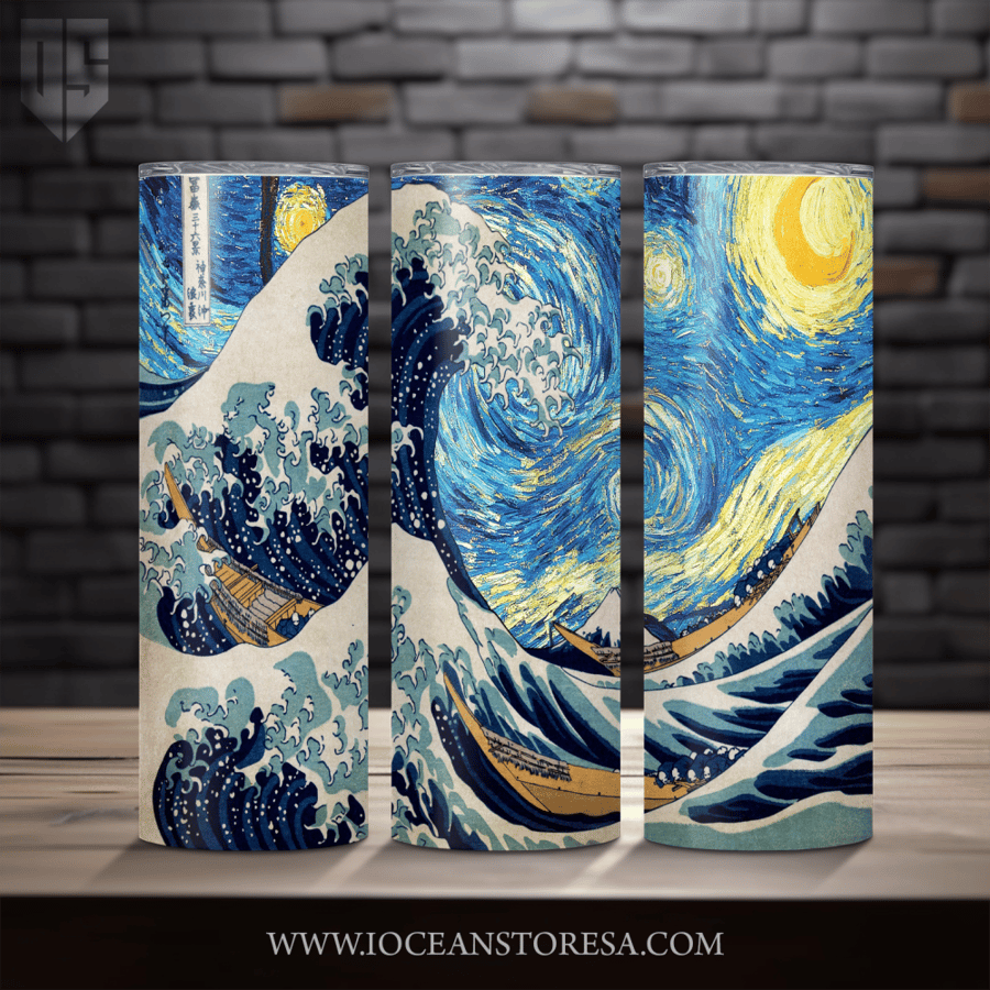 Tumbler / ترافل مق سعة 20 أونصة - تمبلر -  الموجة الكبيرة في كاناغاوا -  The Great Wave off Kanagawa